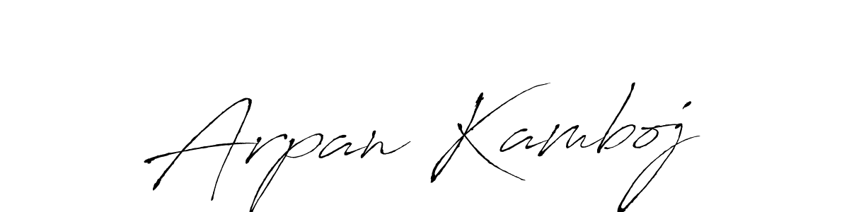 Arpan Kamboj stylish signature style. Best Handwritten Sign (Antro_Vectra) for my name. Handwritten Signature Collection Ideas for my name Arpan Kamboj. Arpan Kamboj signature style 6 images and pictures png