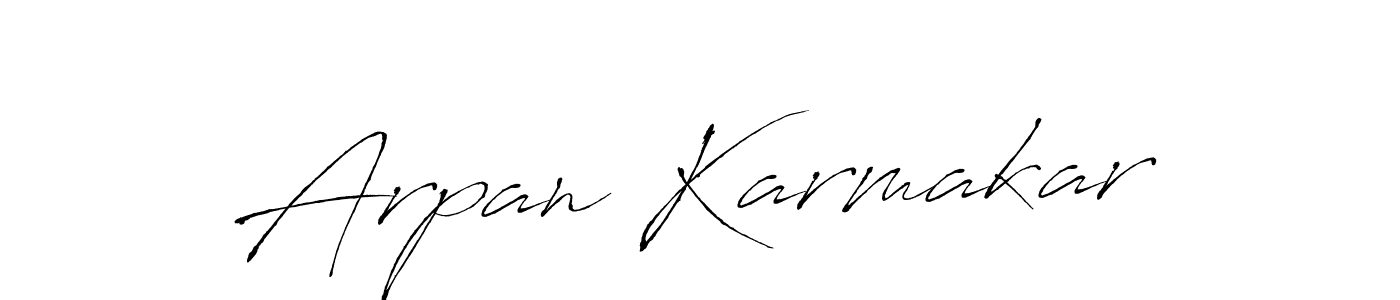 The best way (Antro_Vectra) to make a short signature is to pick only two or three words in your name. The name Arpan Karmakar include a total of six letters. For converting this name. Arpan Karmakar signature style 6 images and pictures png