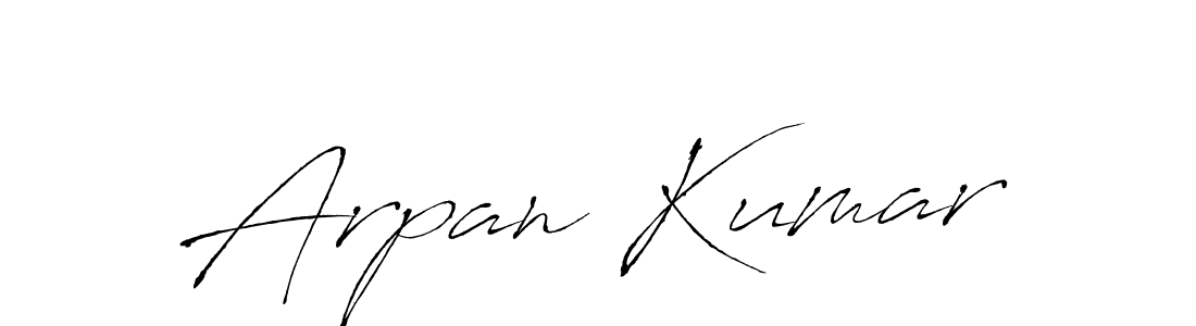 Design your own signature with our free online signature maker. With this signature software, you can create a handwritten (Antro_Vectra) signature for name Arpan Kumar. Arpan Kumar signature style 6 images and pictures png