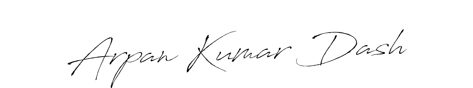 Antro_Vectra is a professional signature style that is perfect for those who want to add a touch of class to their signature. It is also a great choice for those who want to make their signature more unique. Get Arpan Kumar Dash name to fancy signature for free. Arpan Kumar Dash signature style 6 images and pictures png