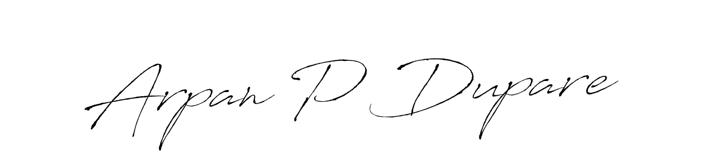 Arpan P Dupare stylish signature style. Best Handwritten Sign (Antro_Vectra) for my name. Handwritten Signature Collection Ideas for my name Arpan P Dupare. Arpan P Dupare signature style 6 images and pictures png