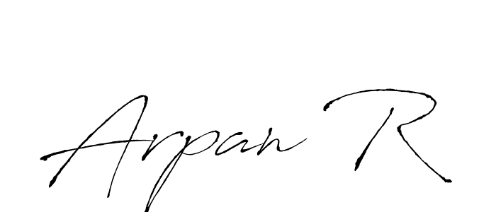 The best way (Antro_Vectra) to make a short signature is to pick only two or three words in your name. The name Arpan R include a total of six letters. For converting this name. Arpan R signature style 6 images and pictures png