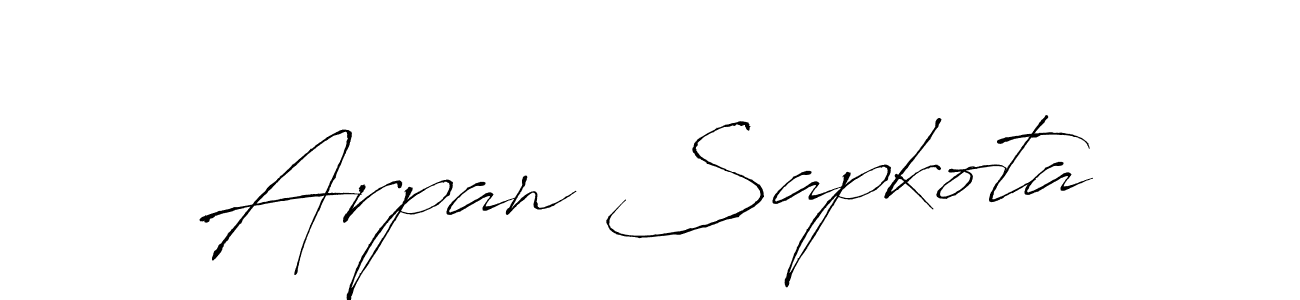 How to make Arpan Sapkota signature? Antro_Vectra is a professional autograph style. Create handwritten signature for Arpan Sapkota name. Arpan Sapkota signature style 6 images and pictures png