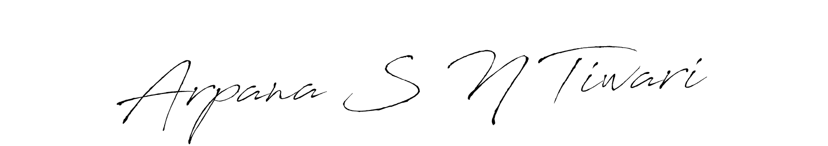 Make a beautiful signature design for name Arpana S N Tiwari. With this signature (Antro_Vectra) style, you can create a handwritten signature for free. Arpana S N Tiwari signature style 6 images and pictures png