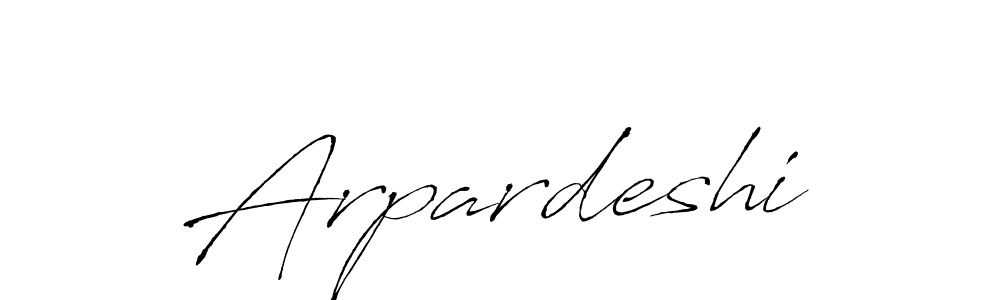 Design your own signature with our free online signature maker. With this signature software, you can create a handwritten (Antro_Vectra) signature for name Arpardeshi. Arpardeshi signature style 6 images and pictures png