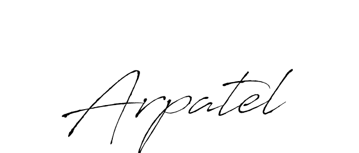 The best way (Antro_Vectra) to make a short signature is to pick only two or three words in your name. The name Arpatel include a total of six letters. For converting this name. Arpatel signature style 6 images and pictures png