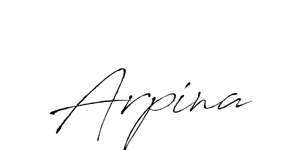 How to make Arpina name signature. Use Antro_Vectra style for creating short signs online. This is the latest handwritten sign. Arpina signature style 6 images and pictures png