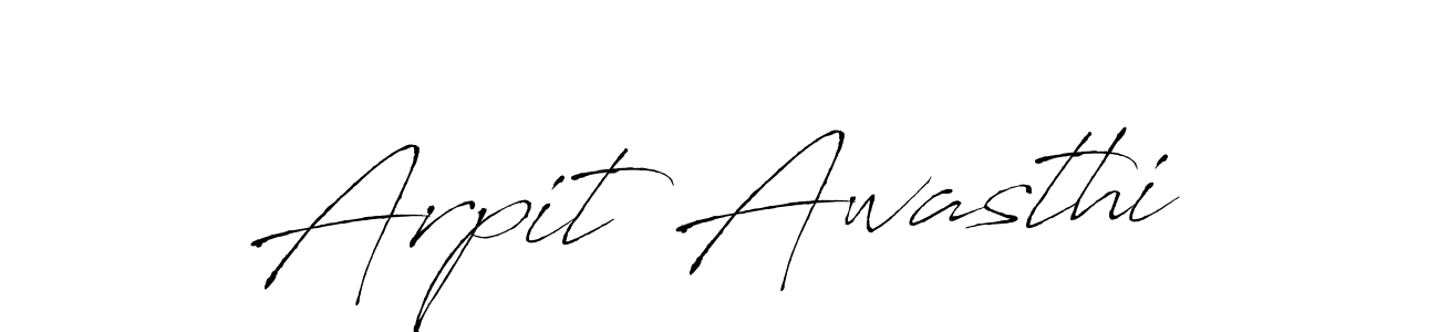 How to make Arpit Awasthi name signature. Use Antro_Vectra style for creating short signs online. This is the latest handwritten sign. Arpit Awasthi signature style 6 images and pictures png