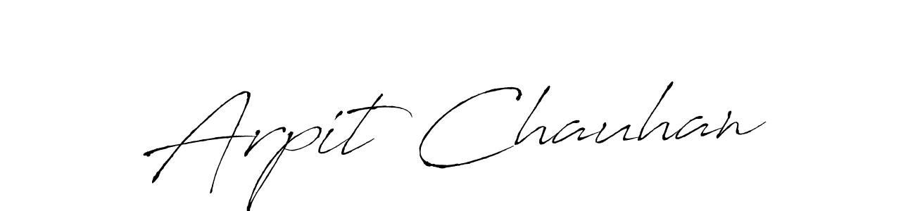 Antro_Vectra is a professional signature style that is perfect for those who want to add a touch of class to their signature. It is also a great choice for those who want to make their signature more unique. Get Arpit Chauhan name to fancy signature for free. Arpit Chauhan signature style 6 images and pictures png