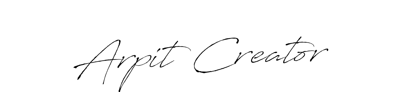 Similarly Antro_Vectra is the best handwritten signature design. Signature creator online .You can use it as an online autograph creator for name Arpit Creator. Arpit Creator signature style 6 images and pictures png