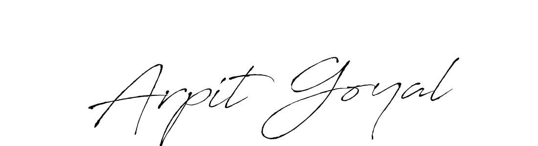 How to make Arpit Goyal name signature. Use Antro_Vectra style for creating short signs online. This is the latest handwritten sign. Arpit Goyal signature style 6 images and pictures png