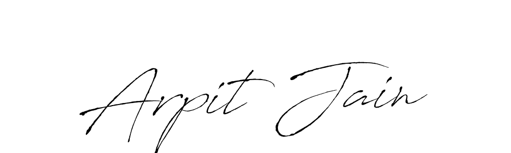 The best way (Antro_Vectra) to make a short signature is to pick only two or three words in your name. The name Arpit Jain include a total of six letters. For converting this name. Arpit Jain signature style 6 images and pictures png