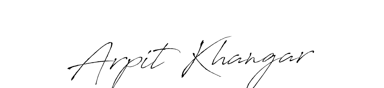 Antro_Vectra is a professional signature style that is perfect for those who want to add a touch of class to their signature. It is also a great choice for those who want to make their signature more unique. Get Arpit Khangar name to fancy signature for free. Arpit Khangar signature style 6 images and pictures png