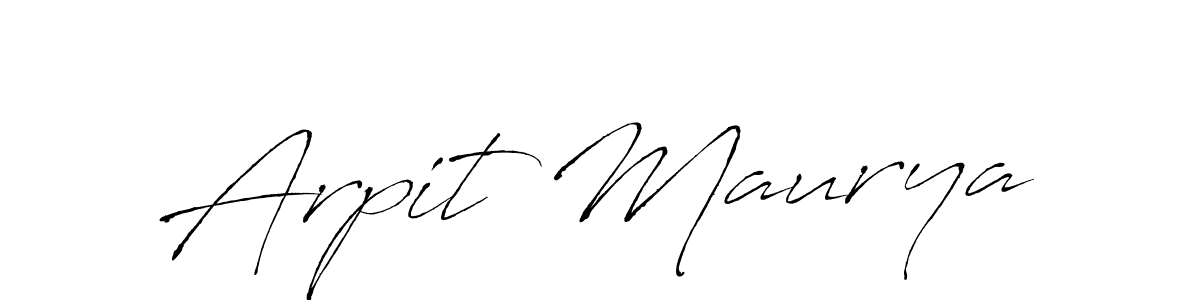 How to make Arpit Maurya name signature. Use Antro_Vectra style for creating short signs online. This is the latest handwritten sign. Arpit Maurya signature style 6 images and pictures png