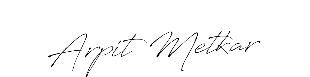 It looks lik you need a new signature style for name Arpit Metkar. Design unique handwritten (Antro_Vectra) signature with our free signature maker in just a few clicks. Arpit Metkar signature style 6 images and pictures png