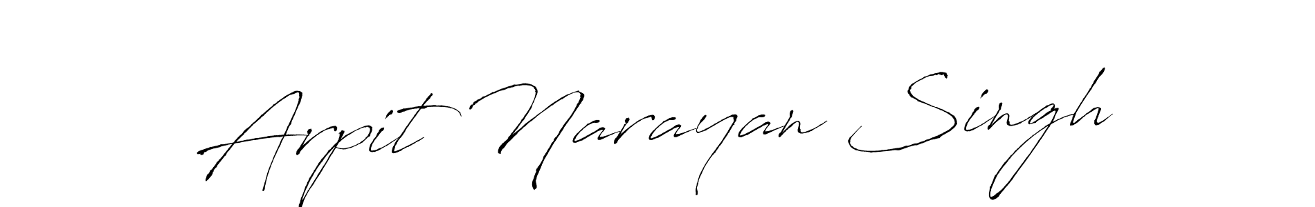 Also we have Arpit Narayan Singh name is the best signature style. Create professional handwritten signature collection using Antro_Vectra autograph style. Arpit Narayan Singh signature style 6 images and pictures png