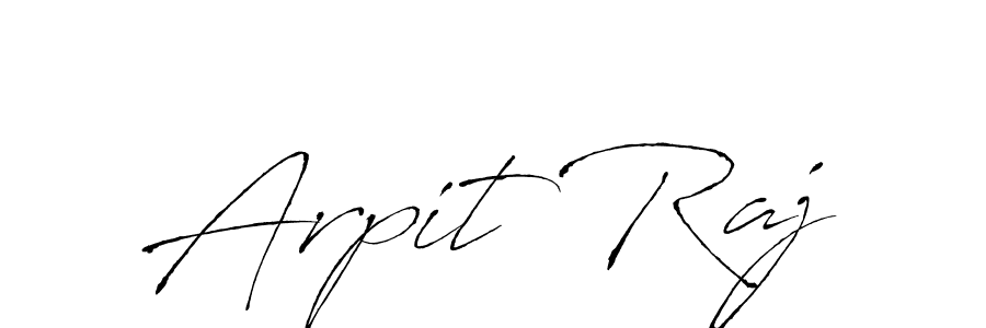 Design your own signature with our free online signature maker. With this signature software, you can create a handwritten (Antro_Vectra) signature for name Arpit Raj. Arpit Raj signature style 6 images and pictures png