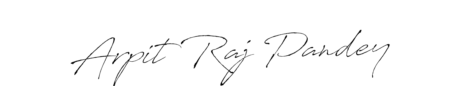 How to make Arpit Raj Pandey name signature. Use Antro_Vectra style for creating short signs online. This is the latest handwritten sign. Arpit Raj Pandey signature style 6 images and pictures png