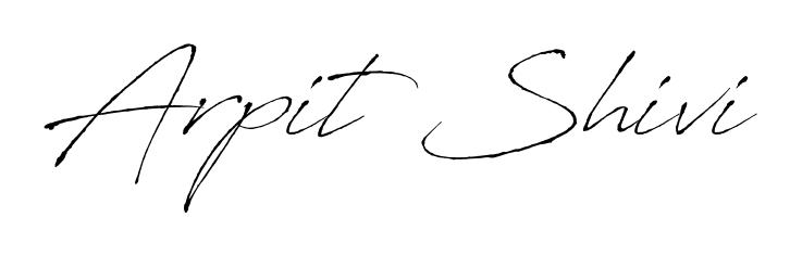 Upgrade your professional image with Arpit Shivi signature created with Antro_Vectra font. Fast, free, and watermark-free download. Arpit Shivi signature style 6 images and pictures png