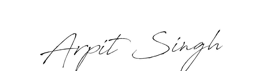How to make Arpit Singh name signature. Use Antro_Vectra style for creating short signs online. This is the latest handwritten sign. Arpit Singh signature style 6 images and pictures png