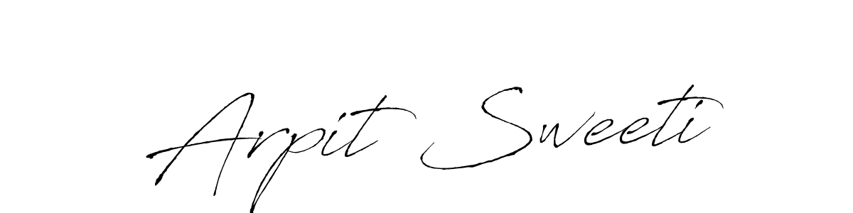 Create a beautiful signature design for name Arpit Sweeti. With this signature (Antro_Vectra) fonts, you can make a handwritten signature for free. Arpit Sweeti signature style 6 images and pictures png