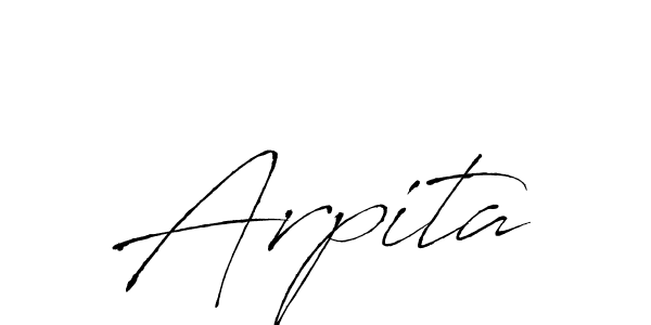 Use a signature maker to create a handwritten signature online. With this signature software, you can design (Antro_Vectra) your own signature for name Arpita. Arpita signature style 6 images and pictures png