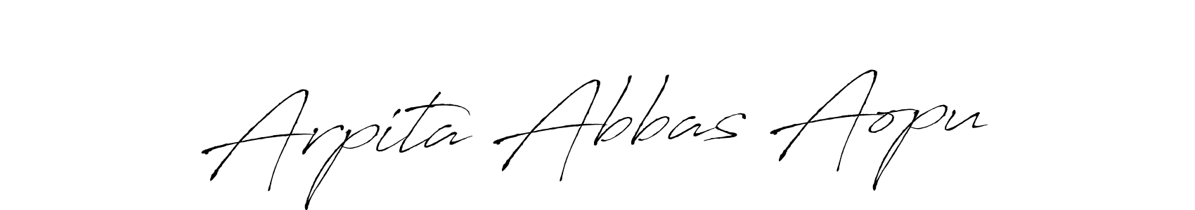 How to make Arpita Abbas Aopu signature? Antro_Vectra is a professional autograph style. Create handwritten signature for Arpita Abbas Aopu name. Arpita Abbas Aopu signature style 6 images and pictures png