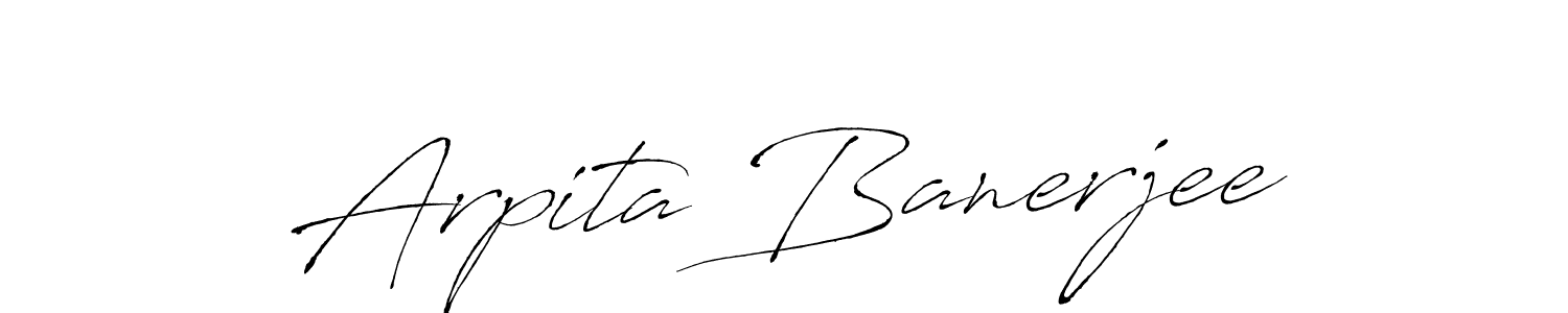 Antro_Vectra is a professional signature style that is perfect for those who want to add a touch of class to their signature. It is also a great choice for those who want to make their signature more unique. Get Arpita Banerjee name to fancy signature for free. Arpita Banerjee signature style 6 images and pictures png