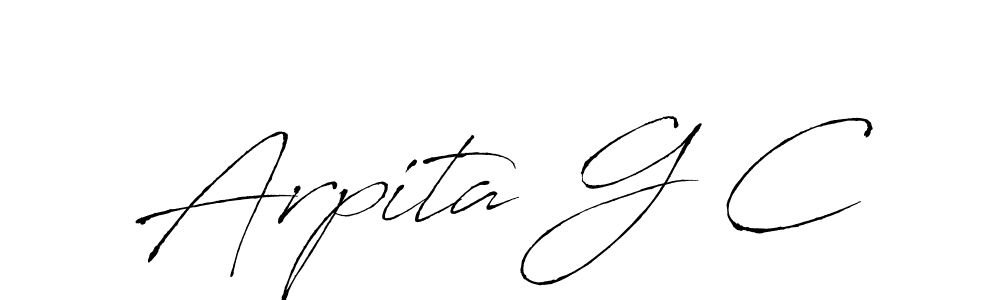 Design your own signature with our free online signature maker. With this signature software, you can create a handwritten (Antro_Vectra) signature for name Arpita G C. Arpita G C signature style 6 images and pictures png