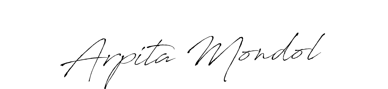 Create a beautiful signature design for name Arpita Mondol. With this signature (Antro_Vectra) fonts, you can make a handwritten signature for free. Arpita Mondol signature style 6 images and pictures png