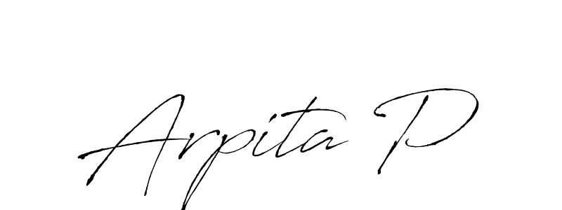 Similarly Antro_Vectra is the best handwritten signature design. Signature creator online .You can use it as an online autograph creator for name Arpita P. Arpita P signature style 6 images and pictures png