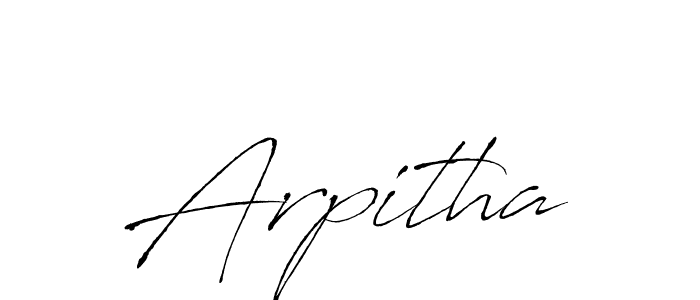 Create a beautiful signature design for name Arpitha. With this signature (Antro_Vectra) fonts, you can make a handwritten signature for free. Arpitha signature style 6 images and pictures png