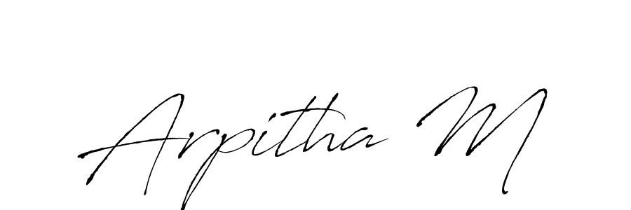 Antro_Vectra is a professional signature style that is perfect for those who want to add a touch of class to their signature. It is also a great choice for those who want to make their signature more unique. Get Arpitha M name to fancy signature for free. Arpitha M signature style 6 images and pictures png