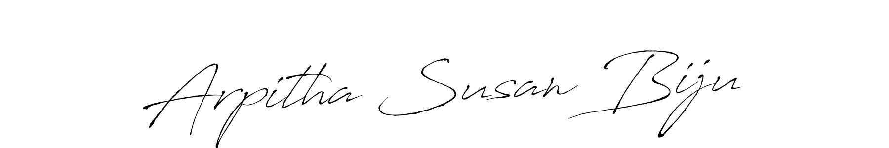 Design your own signature with our free online signature maker. With this signature software, you can create a handwritten (Antro_Vectra) signature for name Arpitha Susan Biju. Arpitha Susan Biju signature style 6 images and pictures png