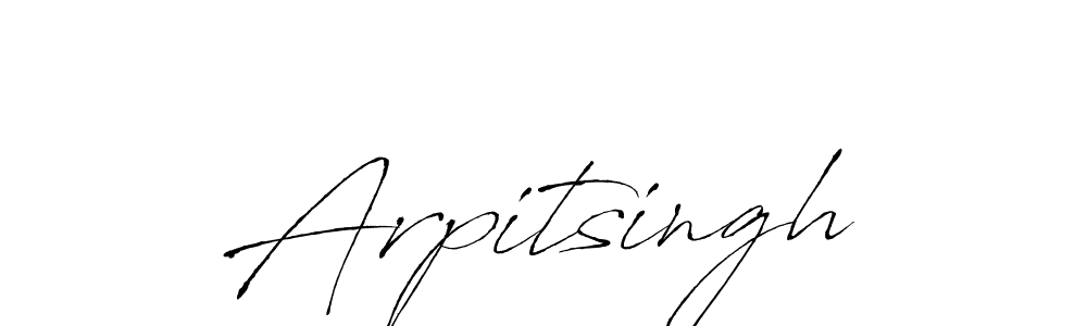 Also You can easily find your signature by using the search form. We will create Arpitsingh name handwritten signature images for you free of cost using Antro_Vectra sign style. Arpitsingh signature style 6 images and pictures png