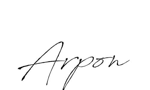 Here are the top 10 professional signature styles for the name Arpon. These are the best autograph styles you can use for your name. Arpon signature style 6 images and pictures png