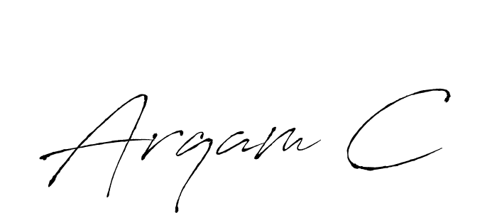 Create a beautiful signature design for name Arqam C. With this signature (Antro_Vectra) fonts, you can make a handwritten signature for free. Arqam C signature style 6 images and pictures png