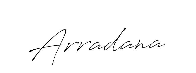 How to make Arradana name signature. Use Antro_Vectra style for creating short signs online. This is the latest handwritten sign. Arradana signature style 6 images and pictures png