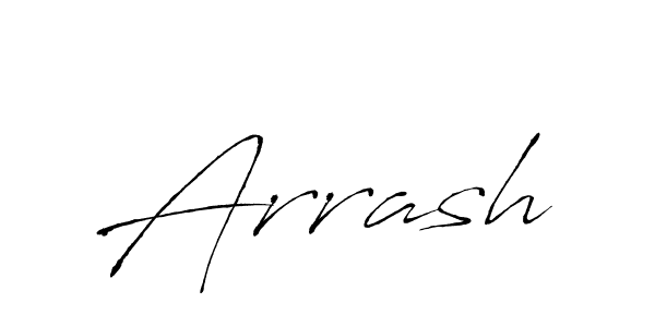 Design your own signature with our free online signature maker. With this signature software, you can create a handwritten (Antro_Vectra) signature for name Arrash. Arrash signature style 6 images and pictures png