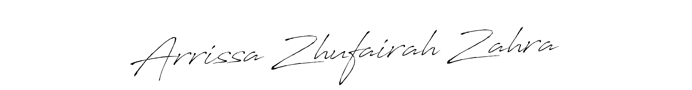 Arrissa Zhufairah Zahra stylish signature style. Best Handwritten Sign (Antro_Vectra) for my name. Handwritten Signature Collection Ideas for my name Arrissa Zhufairah Zahra. Arrissa Zhufairah Zahra signature style 6 images and pictures png