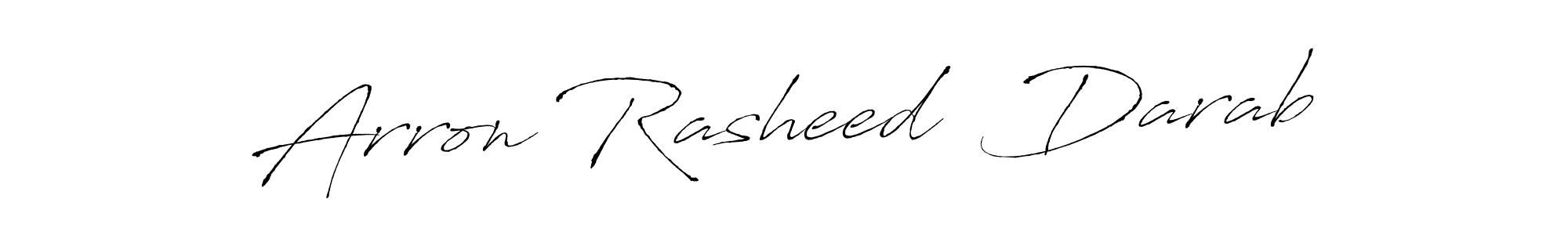 Also we have Arron Rasheed  Darab name is the best signature style. Create professional handwritten signature collection using Antro_Vectra autograph style. Arron Rasheed  Darab signature style 6 images and pictures png