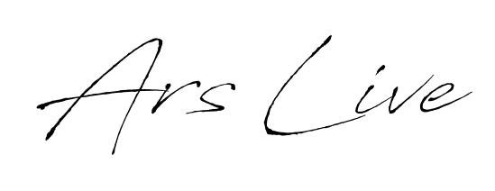 Achieve flawless digital penmanship with Ars Live name in Antro_Vectra font. The perfect tool for creating online signatures. Ars Live signature style 6 images and pictures png