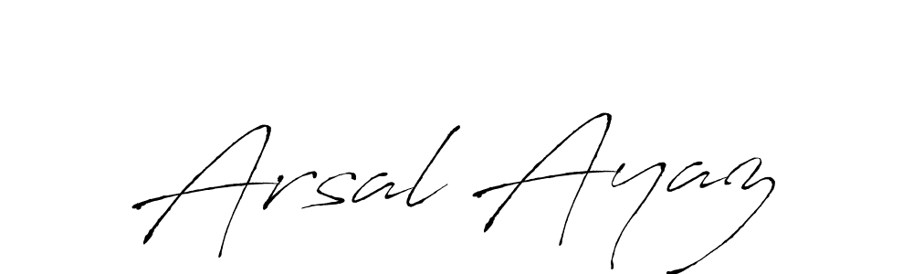 How to make Arsal Ayaz signature? Antro_Vectra is a professional autograph style. Create handwritten signature for Arsal Ayaz name. Arsal Ayaz signature style 6 images and pictures png