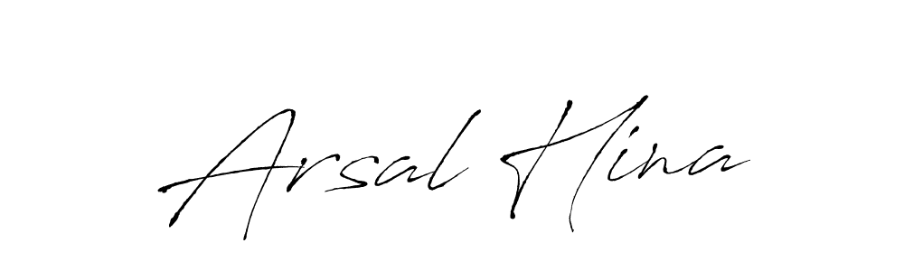 Make a beautiful signature design for name Arsal Hina. Use this online signature maker to create a handwritten signature for free. Arsal Hina signature style 6 images and pictures png