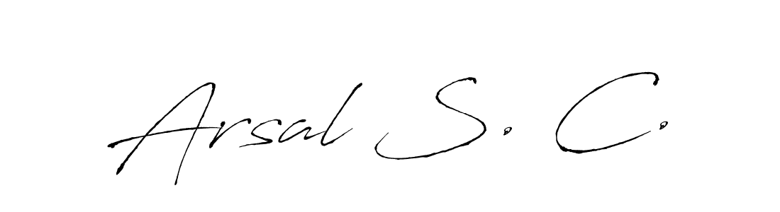 This is the best signature style for the Arsal S. C. name. Also you like these signature font (Antro_Vectra). Mix name signature. Arsal S. C. signature style 6 images and pictures png