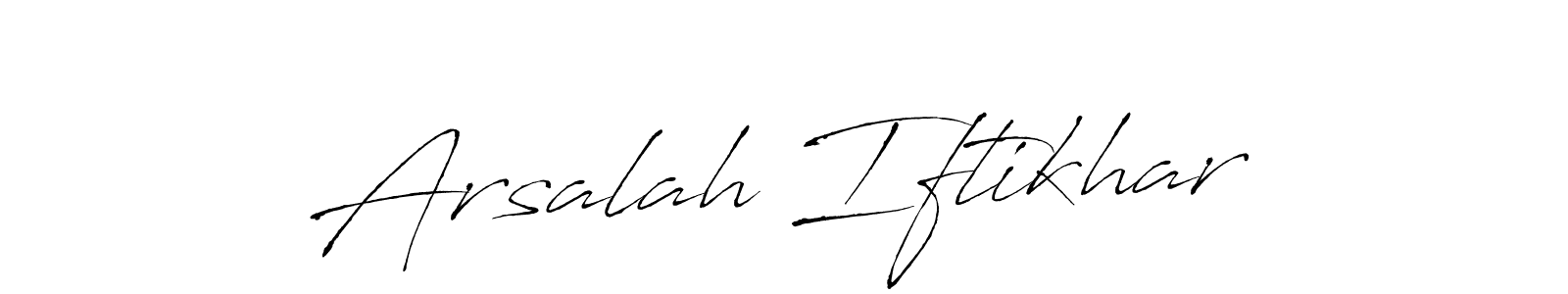 How to make Arsalah Iftikhar name signature. Use Antro_Vectra style for creating short signs online. This is the latest handwritten sign. Arsalah Iftikhar signature style 6 images and pictures png