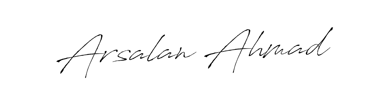 Design your own signature with our free online signature maker. With this signature software, you can create a handwritten (Antro_Vectra) signature for name Arsalan Ahmad. Arsalan Ahmad signature style 6 images and pictures png