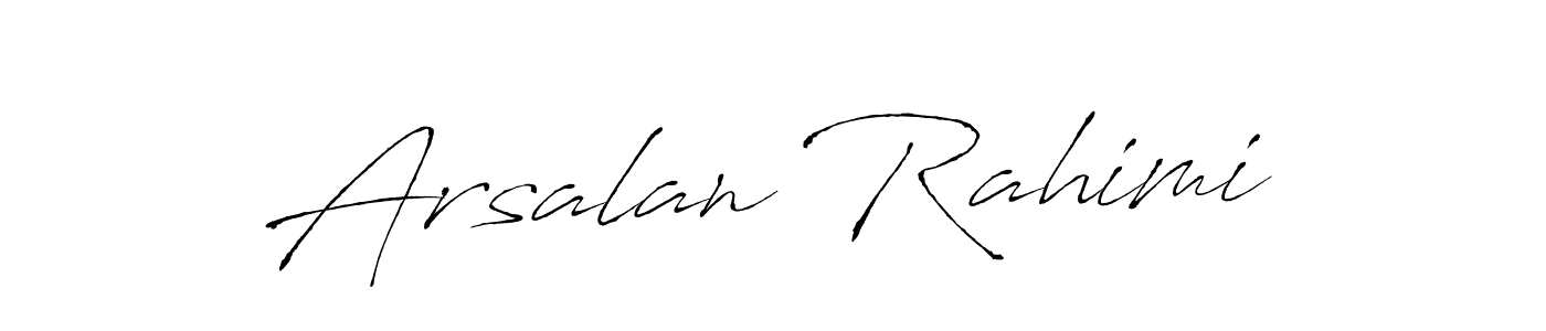 The best way (Antro_Vectra) to make a short signature is to pick only two or three words in your name. The name Arsalan Rahimi include a total of six letters. For converting this name. Arsalan Rahimi signature style 6 images and pictures png