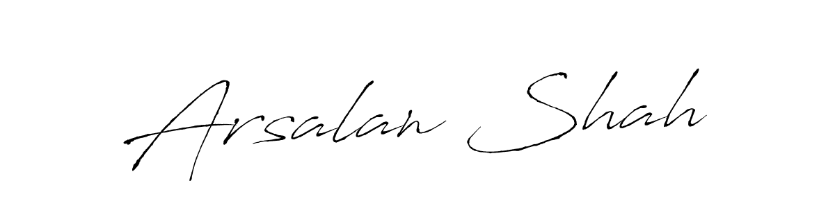 Make a beautiful signature design for name Arsalan Shah. With this signature (Antro_Vectra) style, you can create a handwritten signature for free. Arsalan Shah signature style 6 images and pictures png