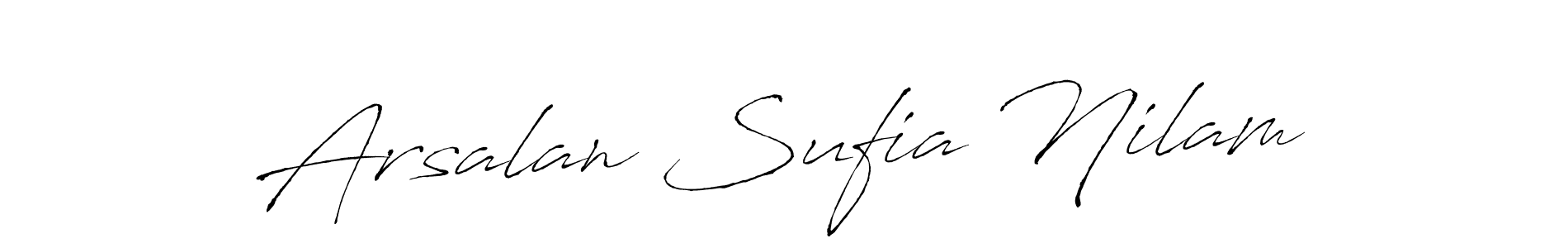 You should practise on your own different ways (Antro_Vectra) to write your name (Arsalan Sufia Nilam) in signature. don't let someone else do it for you. Arsalan Sufia Nilam signature style 6 images and pictures png